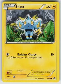 Shinx 43/99 Common Next Destinies Pokemon Lightly Played - Image 1