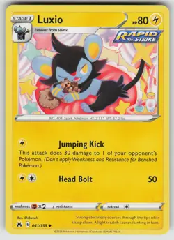 Luxio 041/159 Uncommon Crown Zenith Pokemon Lightly Played - Image 1