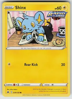 Shinx 039/159 Common Crown Zenith Pokemon Lightly Played - Image 1
