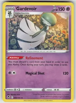 Gardevoir 069/195 Rare Silver Tempest Pokemon Lightly Played - Image 1