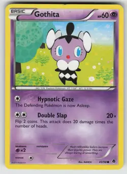 Gothita 43/98 Common Emerging Powers Pokemon Damaged - Image 1