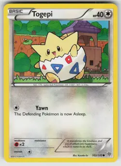 Togepi 102/135 Common Plasma Storm Pokemon Moderately Played - Image 1