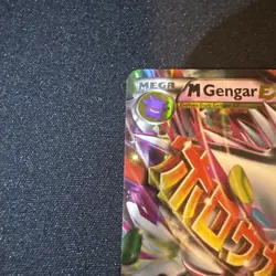Pokemon TCG Mega Gengar EX XY166 Black Star Promo Shiny Holo Rare Card LP - Image 2
