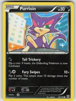 Purrloin 82/135 Common Plasma Storm Pokemon Heavily Played - Image 1