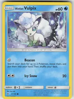 Alolan Vulpix 21/145 Common Guardians Rising Pokemon Lightly Played - Image 1