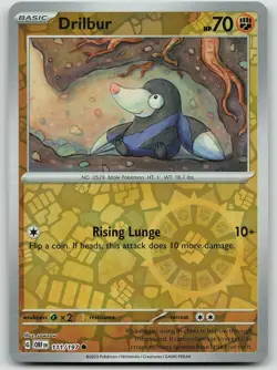 Pokemon Drilbur 111/197 Obsidian Flames Common Reverse Holo NM - Image 1