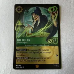 Disney Lorcana Wilds Unknown The Queen Devious Disguise 90/204 Legendary Foil - Image 1