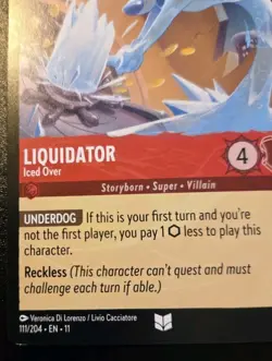 Liquidator - Iced Over 111/204 Uncommon Winterspell Disney Lorcana TCG - Image 4