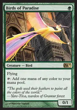 Birds of Paradise - Medium Play MTG Magic 2011 Core Set - Image 1