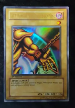 Left Arm of the Forbidden One Yu-Gi-Oh! card 1996, Konami LOB-123 - Image 2
