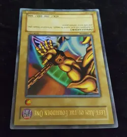 Left Arm of the Forbidden One Yu-Gi-Oh! card 1996, Konami LOB-123 - Image 3