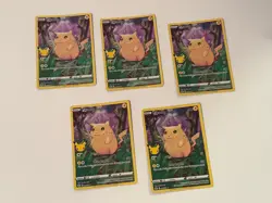 Pokemon Pikachu 005/025 25th Anniversary Celebrations Bundle x 5 cards - Image 1