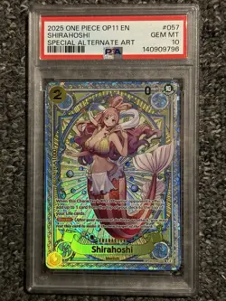 2025 One Piece Shirahoshi 057 OP11 SP Special Alternate Art English, PSA 10 - Image 1