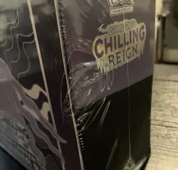Chilling Reign Pokemon Center ETB Elite Trainer Box PKC Small Tear w/ Acrylic - Image 2