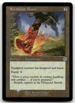 Swiftfoot Boots #58 (Foil) (LP) Brothers' War BRR Magic MTG - Image 1