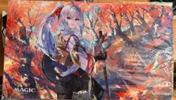 MTG The Wandering Emperor Autumn Playmat Momiji Mountain Japan FUZICHOCO - Image 1