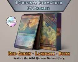 Prescribed Fire 100 Foil Card Custom MTG Landfall Commander Deck - HQ - Image 2