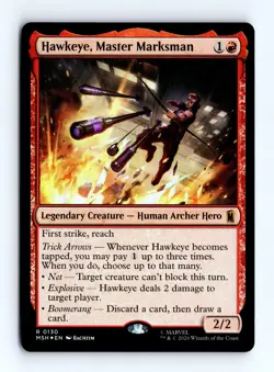 Hawkeye, Master Marksman (Foil) 0130 (R) MTG Marvel Super Heroes (MSH) - Image 1