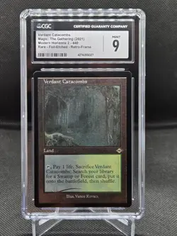 MTG Modern Horizons 2 Foil-Etched Retro-Frame Verdant Catacombs 440 CGC Mint 9 - Image 1