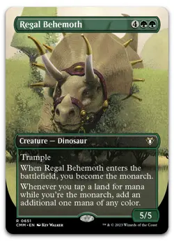 Regal Behemoth (Borderless) #651 (NM) Commander Masters CMM Magic MTG - Image 1