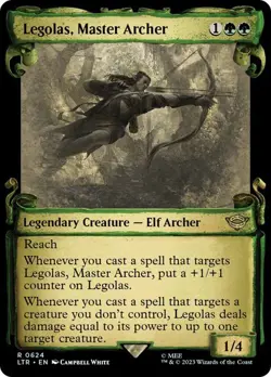MTG - Legolas, Master Archer - Showcase - Lord of the Rings Magic the Gathering - Image 1