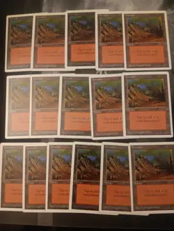 Mountain (A) Unlimited MTG Magic the Gathering MP 16 Total - Image 1