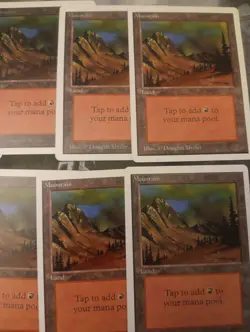 Mountain (A) Unlimited MTG Magic the Gathering MP 16 Total - Image 2