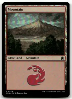 Mountain (0279) #279 (Foil) (NM) Foundations FDN Magic MTG - Image 1