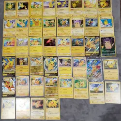 Lot of 44 x PIKACHU Pokemon Cards - Image 1
