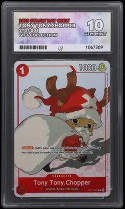 2023 One Piece ST01-006 Tony Tony Chopper Gift Collection Promo ACE 10 GEM MINT - Image 1