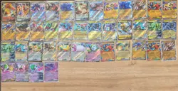 100 Japanese Pokemon Full Art, Ex & V Cards Lot (CHARIZARD, PIKACHU, MEWTWO) - Image 2