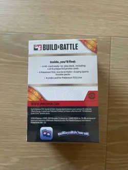 Pokemon TCG Scarlet & Violet Surging Sparks Build & Battle Box 40 Cards EN 2024 - Image 2
