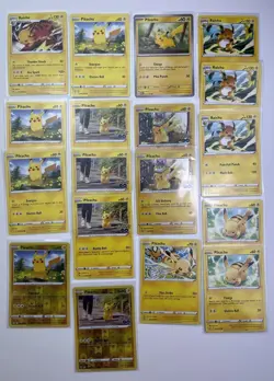 Pikachu Pokemon Cards Lot Of 18 Cards Raichu Reverse Holo Common - Image 1