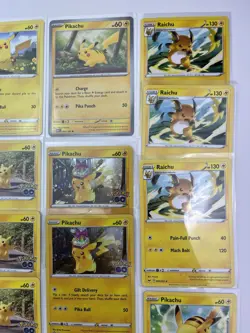 Pikachu Pokemon Cards Lot Of 18 Cards Raichu Reverse Holo Common - Image 3