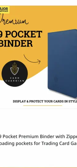 Card Guardian 4 Pocket Premium Binder with Zip 160 Cards Loaded Pockets Pokemon - Image 2