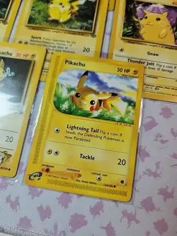 8 Card Pikachu Lot Pokemon Cards Neo Genesis Jungle Lt. Surge's - Image 2