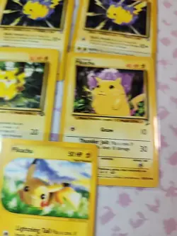 8 Card Pikachu Lot Pokemon Cards Neo Genesis Jungle Lt. Surge's - Image 4