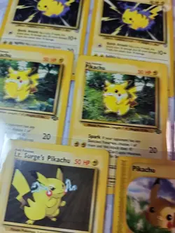 8 Card Pikachu Lot Pokemon Cards Neo Genesis Jungle Lt. Surge's - Image 5