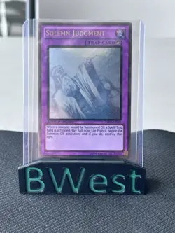 Solemn Judgment LP MP Limited Edition Ghost Rare GLDS EN045 Gold Series Yugioh - Image 1