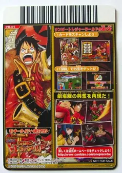 ONEPIECE Carddass Treasure World Card PR-01 Luffy Straw Hat Pirates Film Z CCG - Image 2