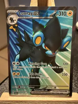 Pokemon TCG Luxray EX Twilight Masquerade Full Art Ultra Rare Card 195/167 NM - Image 1