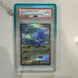 2024 POKEMON PAF EN-PALDEAN FATES SPECIAL ILLUSTRATION RARE #232 MEW EX PSA 10 - Image 1