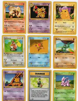 Lot of 11 Pokemon Cards 1st Edition Base Set Shadowless LP/NM Authentic Vintage - Image 1