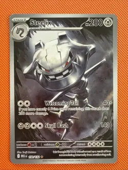 Pokemon TCG Card Steelix 150/132 Mega Evolution Illustration Rare - NM - Image 1