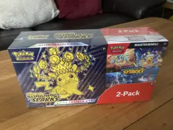 Pokemon TCG Surging Sparks ETB & Booster Bundle Costco 2 Pack NEW FACTORY SEALED - Image 1