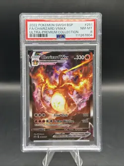 Pokemon Charizard VMAX SWSH261 2022 Sword & Shield Promo Holo Full Art PSA 8 - Image 1