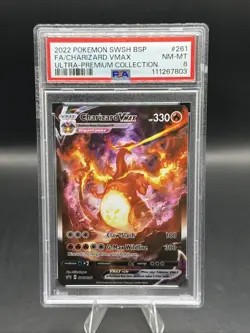 Pokemon Charizard VMAX SWSH261 2022 Sword & Shield Promo Holo Full Art PSA 8 - Image 1