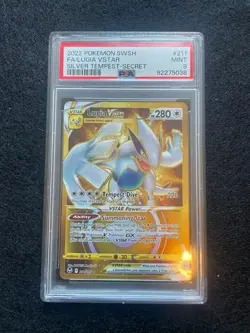 PSA 9 MINT Lugia VSTAR (Secret) 211/195 Silver Tempest Holofoil Pokemon TCG MINT - Image 1