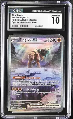 ✨✨ CGC 10 ENGLISH Ting-Lu ex 263/193 Sv02 Paldea Evolved SIR Pokemon Card - Image 1