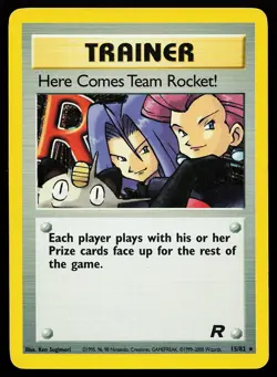 Here Comes Team Rocket! 15/82 Unlimited Holo Rare Team Rocket Pokemon Card - Image 1